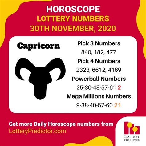 capricorn pick 3|Horoscope Lucky Lottery Numbers .